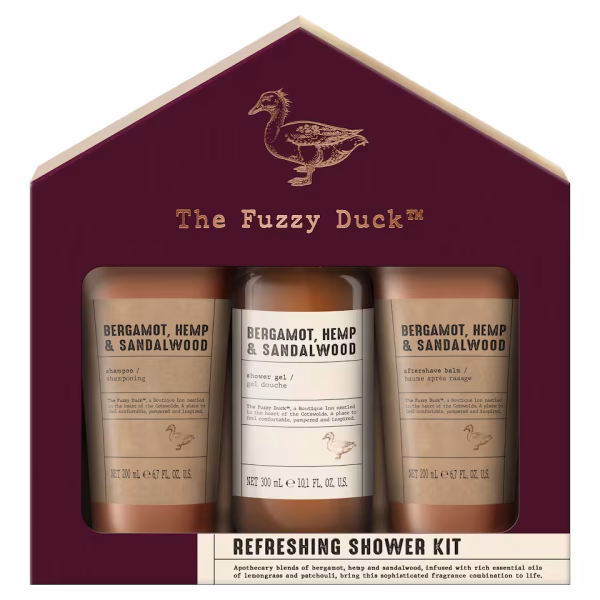 Baylis & Harding The Fuzzy Duck Bergamot, Hemp & Sandalwood Men's Refreshing Shower Kit Gift Set