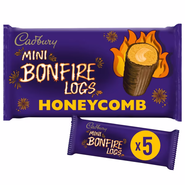 Cadbury Mini Bonfire Logs Honeycomb 5 Pack