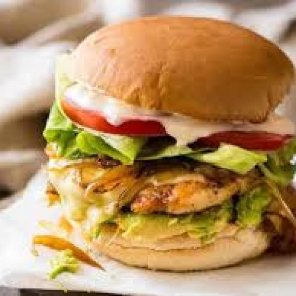 Chicken Fillet Burger Open All Ours