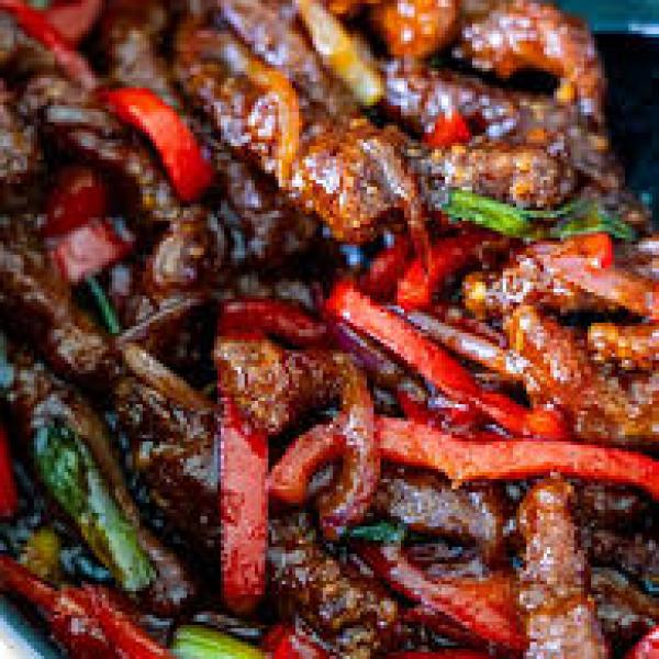 Beef with Rainbow Sauce