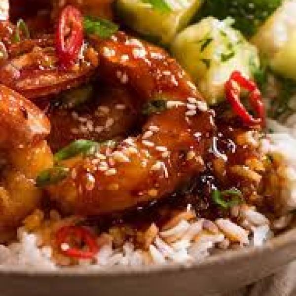 King Prawn n Garlic Chili sauce (2,5)