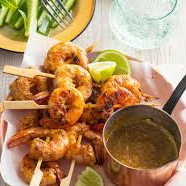 Skewer Satay Prawns x2 (2,4,5)