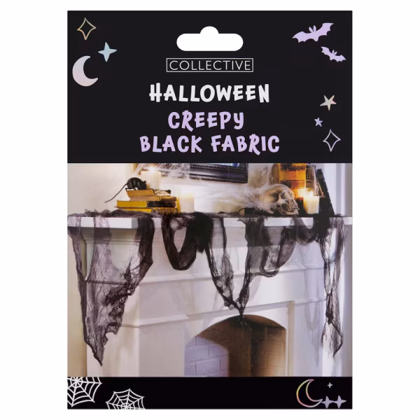 Halloween Black Creepy Fabric