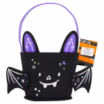 Halloween Fabric Bat Loot Bucket