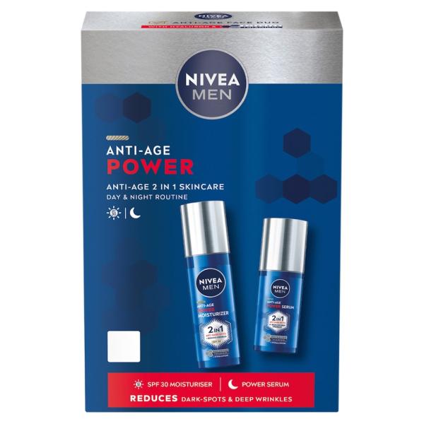 NIVEA MEN Anti-Age Power 2in1 Skincare Routine Gift Set