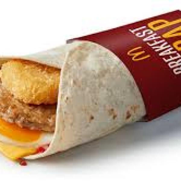 Breakfast Wrap with Ketchup With Drink