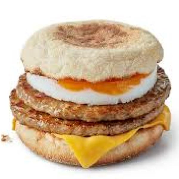 Double Sausage and Egg McMuffin
