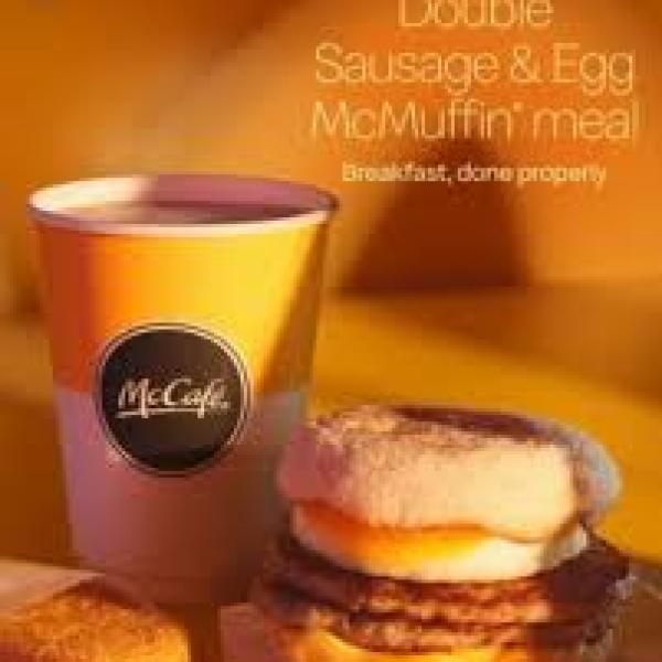 Double Sausage & Egg McMuffin MEAL