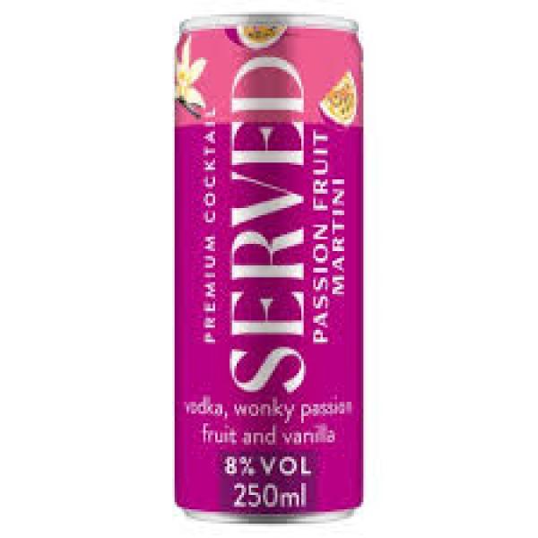 Served Passion Fruit Martini 250ml